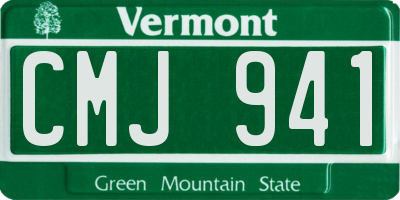 VT license plate CMJ941