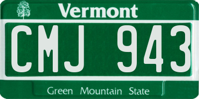 VT license plate CMJ943