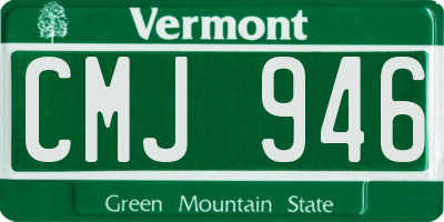 VT license plate CMJ946
