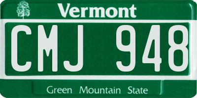 VT license plate CMJ948