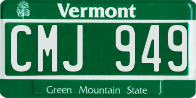 VT license plate CMJ949