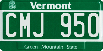 VT license plate CMJ950