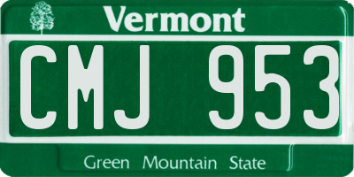 VT license plate CMJ953