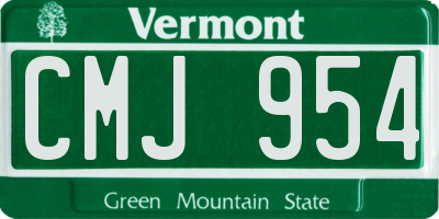 VT license plate CMJ954