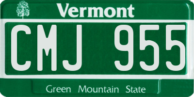 VT license plate CMJ955