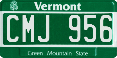 VT license plate CMJ956