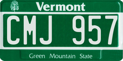 VT license plate CMJ957