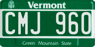 VT license plate CMJ960