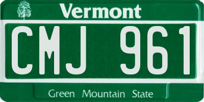 VT license plate CMJ961
