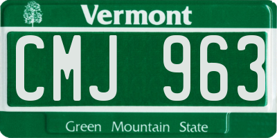 VT license plate CMJ963