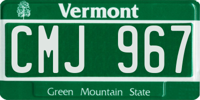 VT license plate CMJ967