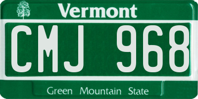 VT license plate CMJ968