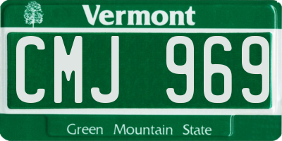 VT license plate CMJ969