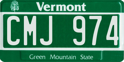 VT license plate CMJ974