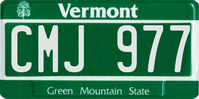 VT license plate CMJ977