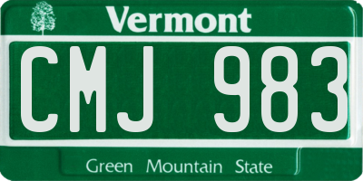 VT license plate CMJ983
