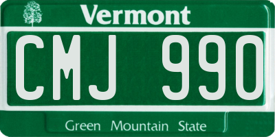 VT license plate CMJ990