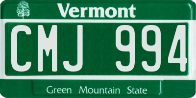 VT license plate CMJ994