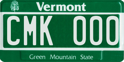 VT license plate CMK000