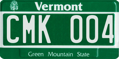VT license plate CMK004