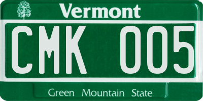 VT license plate CMK005