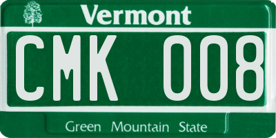 VT license plate CMK008