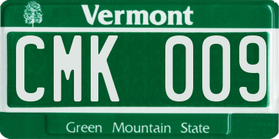 VT license plate CMK009