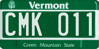 VT license plate CMK011