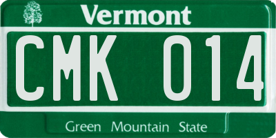 VT license plate CMK014