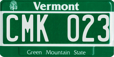 VT license plate CMK023