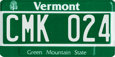 VT license plate CMK024