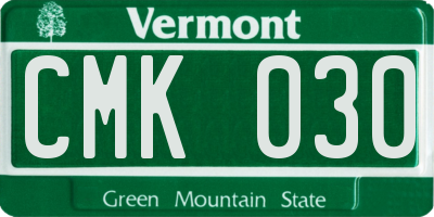 VT license plate CMK030