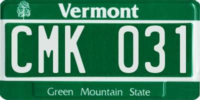 VT license plate CMK031