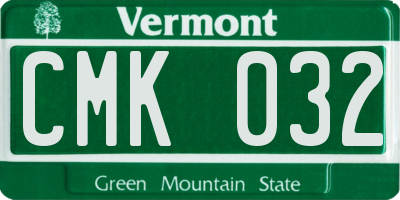 VT license plate CMK032