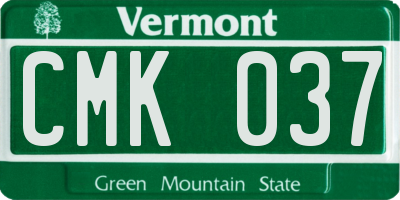 VT license plate CMK037