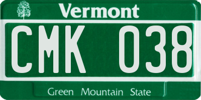VT license plate CMK038