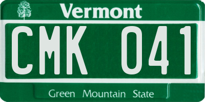 VT license plate CMK041