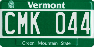 VT license plate CMK044