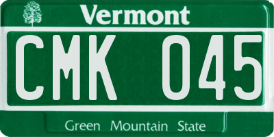 VT license plate CMK045