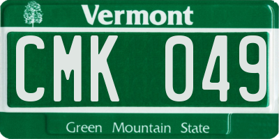 VT license plate CMK049