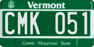 VT license plate CMK051