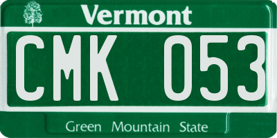 VT license plate CMK053