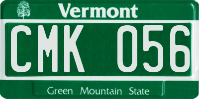 VT license plate CMK056