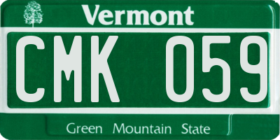 VT license plate CMK059