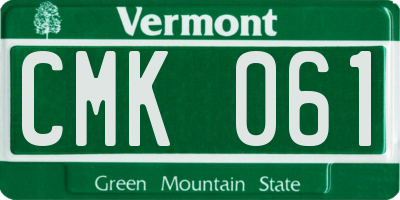 VT license plate CMK061