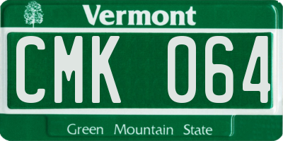 VT license plate CMK064