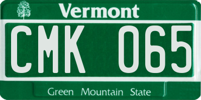 VT license plate CMK065