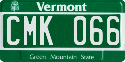 VT license plate CMK066