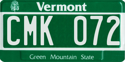 VT license plate CMK072
