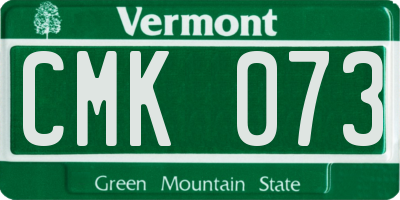 VT license plate CMK073